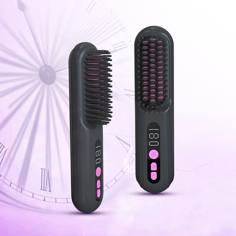 Rechargeable Electric Hair Straightener Brush