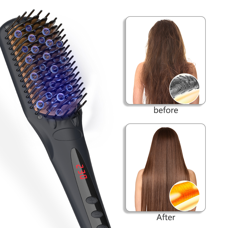 Ionic Hair Straightener Brush