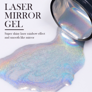 Rainbow Holographic Gel Polish Factory Wholesale Painting Nail Art Gel Laser Metallic Silver Chrome Gel Varnish
