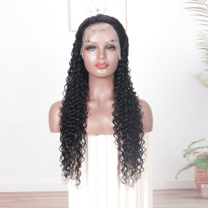 Transparent Hd lace frontal wigs deep wave human hair lace front wigs for black women 150% density brazilian deep wave 13x6 lace front wigs with baby hair pre plucked hairline bleached knots