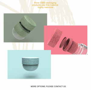 PP organic and biodegradable straw raw material cosmetics jar