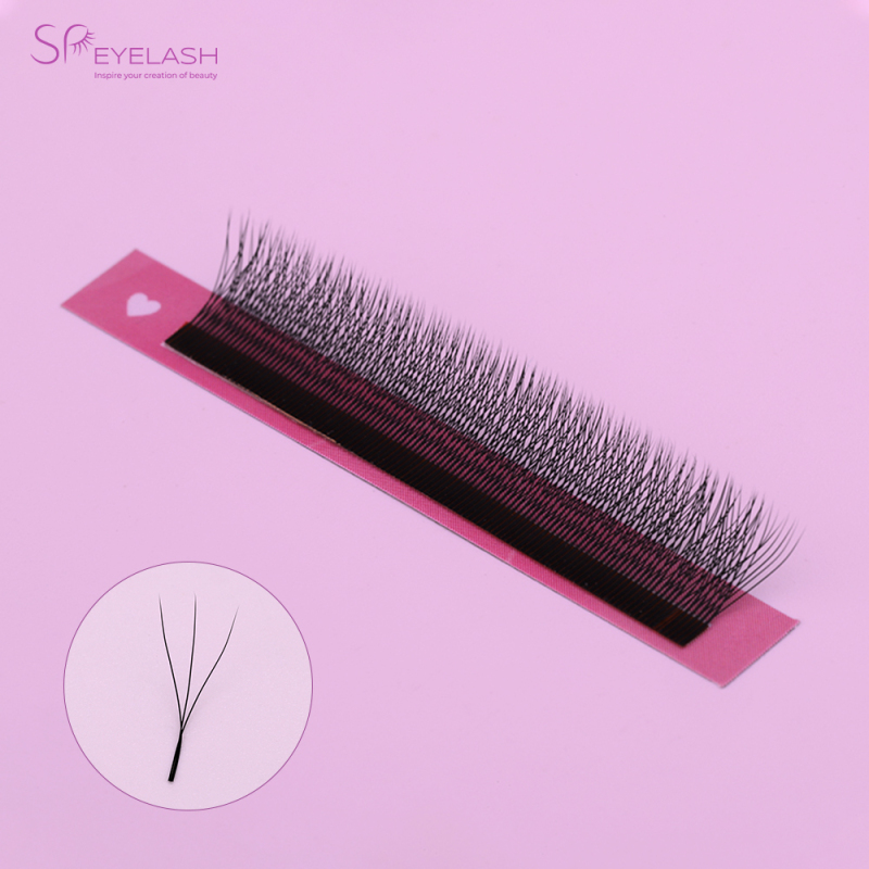 0.05mm W Lashes Eyelash Extensions Super Soft Easy Fanning Customized Label