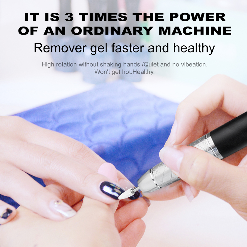 iBelieve 35000rpm Professional Brushless Handpiece Acrylic Rechargeable Cordless Electric Nail Drill