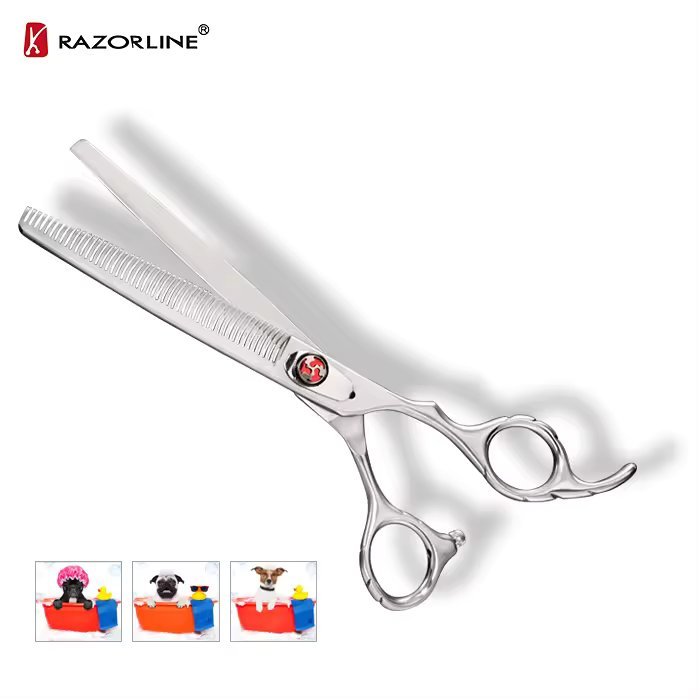 Razorline NPK27TE SUS440C Stainless Steel Thinner Pet Grooming Scissors Shark Hair Scissors For Pet Dog Cat Shears