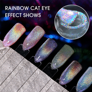 New arrival rainbow cat eye gel soak off magnetic gel nail polish