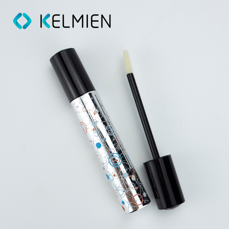 Metallic lip gloss bottle spray coating custom plastic cosmetic packaging shell injection packaging material