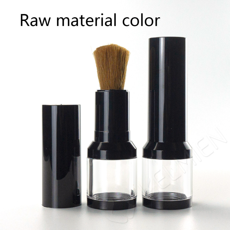 Refillable Portable cosmetic container  plastic Loose powder bottle Bristle brush semi-automatic Glitter finish