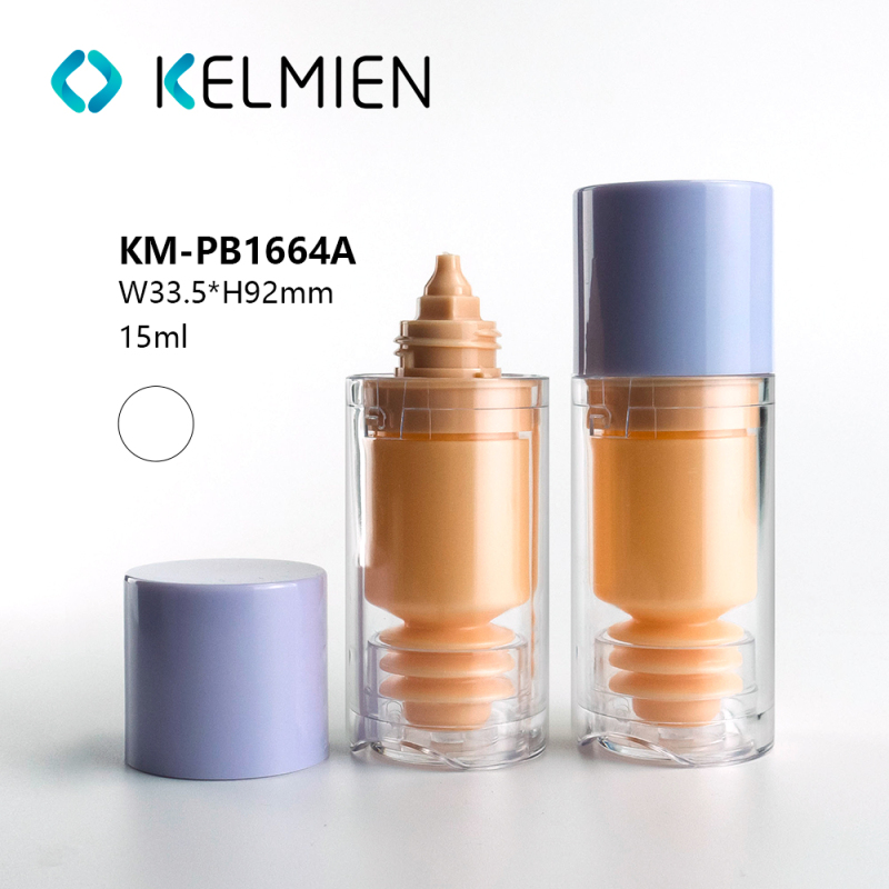 15ml Skin Care Cosmetic Clear Foundation Liquid Lotion plastic Bottles Replaceable liner