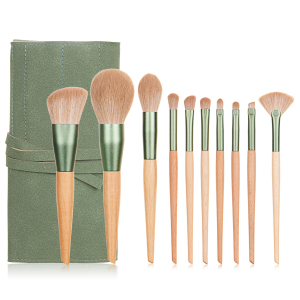 Customized  10pcs Cosmetic makeup brush with bag 