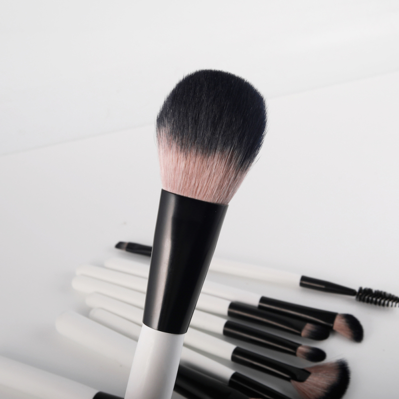 ST7245 White short handle cosmetic Synthetic hair makeup brush set