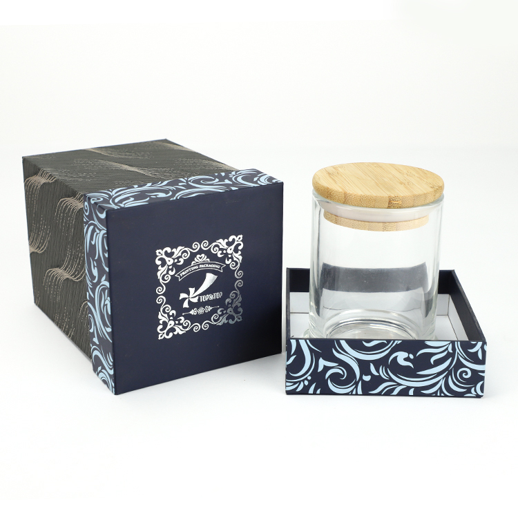 Luxury custom paper  cardboard scented candle jar gift set box packaging with insert
