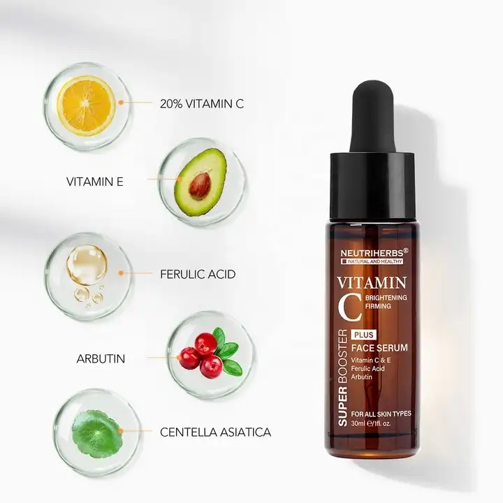 Hydrating and moisturizing skin face care brightening whitening 20% vitamin C plus serum for face