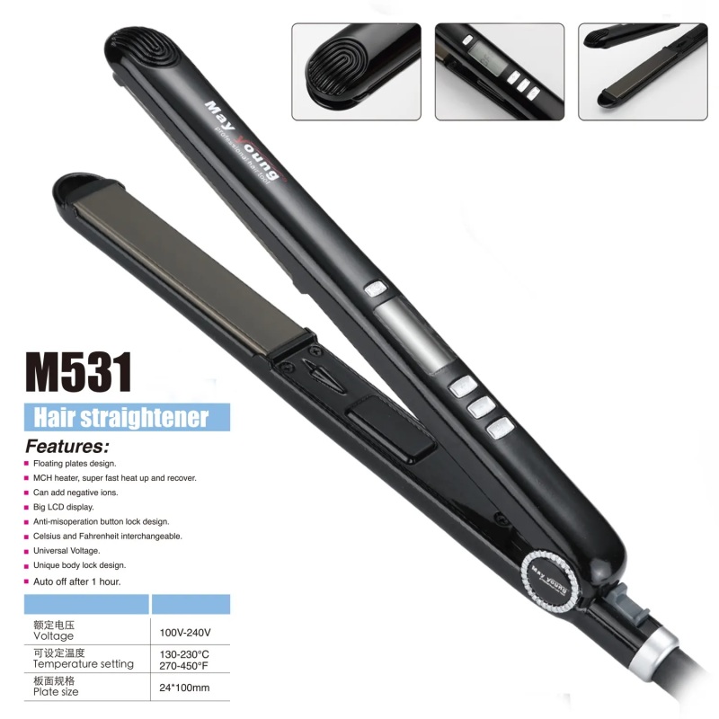 M531 Professional Magic Ionic Floating plate design Brazilian Hair flat iron hair straightener