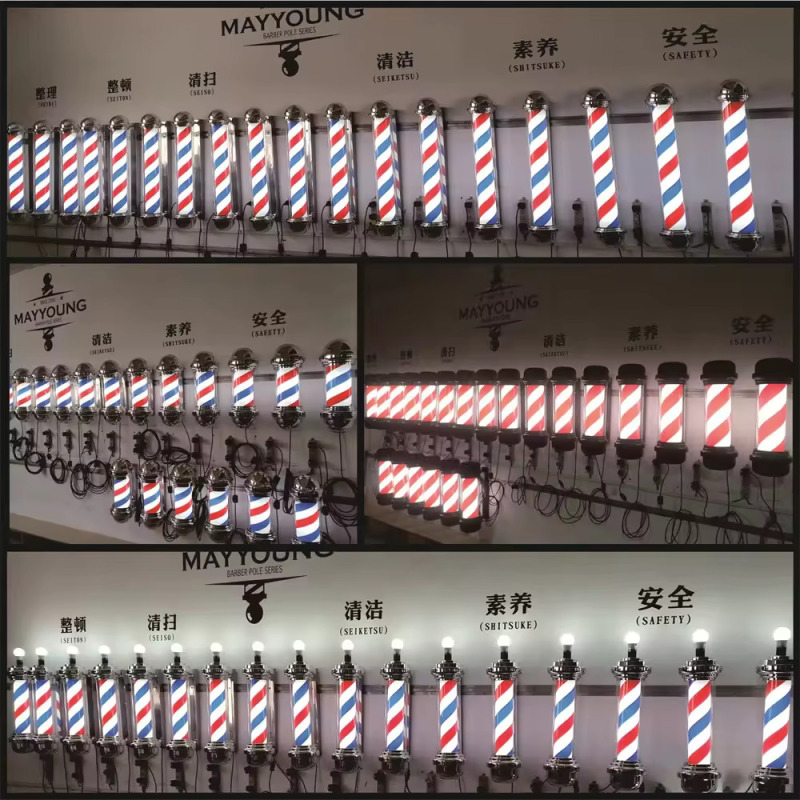 Factory price barber shop sign LED light barber pole