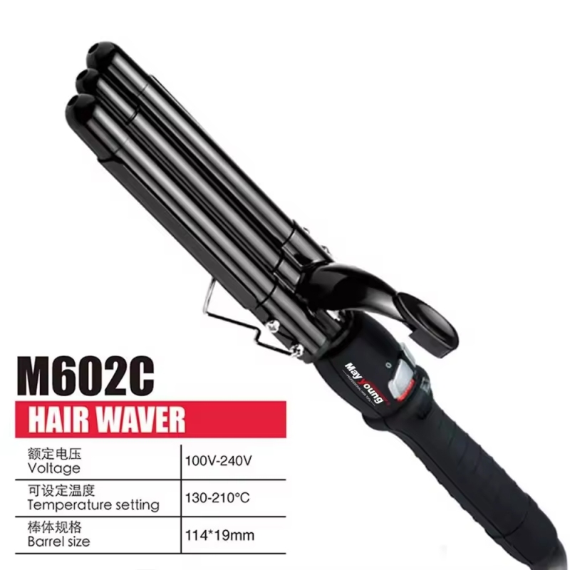 M602C 3 Barrels factory sell Big wave hair waver hair curler hair crimper