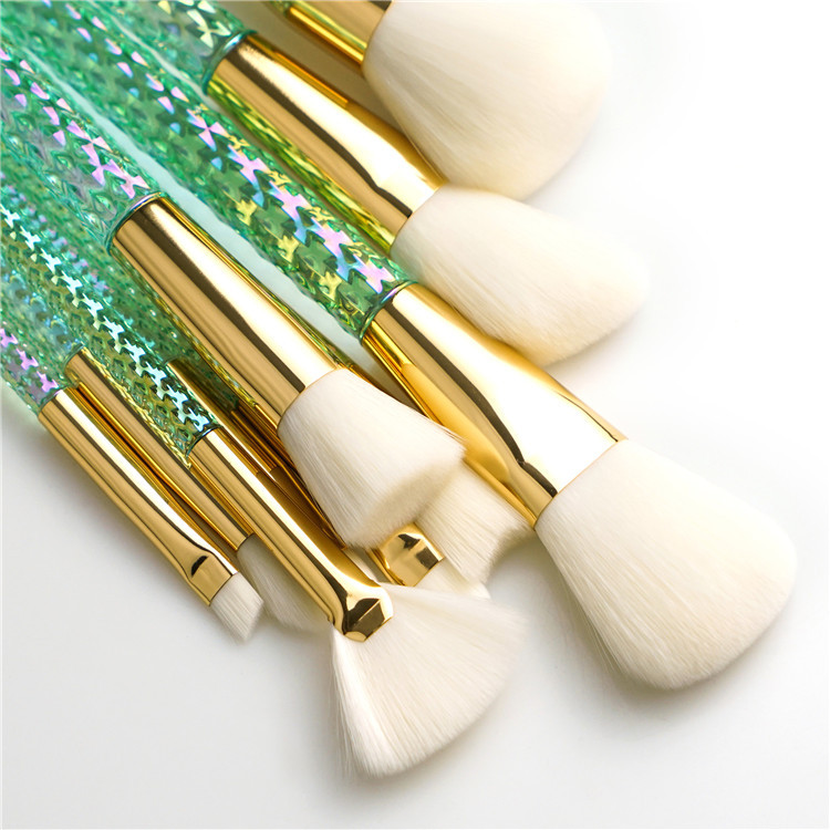 10 Pcs Private Custom Logo Vegan Makeup Brushes High Quality Makeup Brush Set With Bag