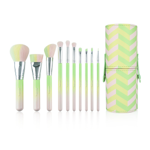10Pcs Colorful Makeup Brush Set Synthesis Hair Makeup Brush With Bag