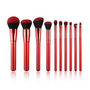 Fashion makeup brush set with 10 cellophane handles