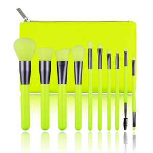 10pcs Best Selling Private Label Brush Logo Neon Make Up Brushes Sets Makeup Wholesale