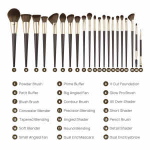 21PCS Free Design Sample Custom Logo Rose Gold Luxury Travel Professional Makeup Brushes Set
