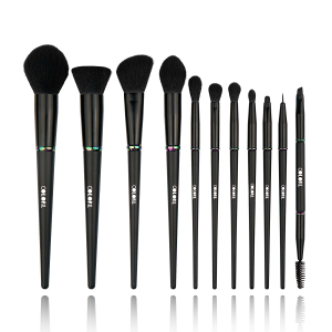 OEM Services 11 pcs Black Private Label Beauty Makeup Brush Set