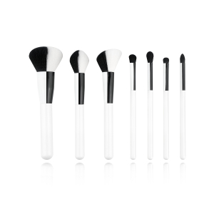 Factory provide Custmized 7 pcs Black&White makeup brush Set