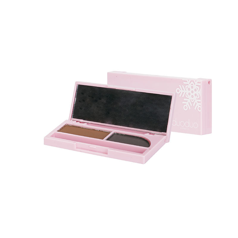Eyebrow Powder 3 Colors  in 1 Case with Brush OEM/ODM Makeup Factory