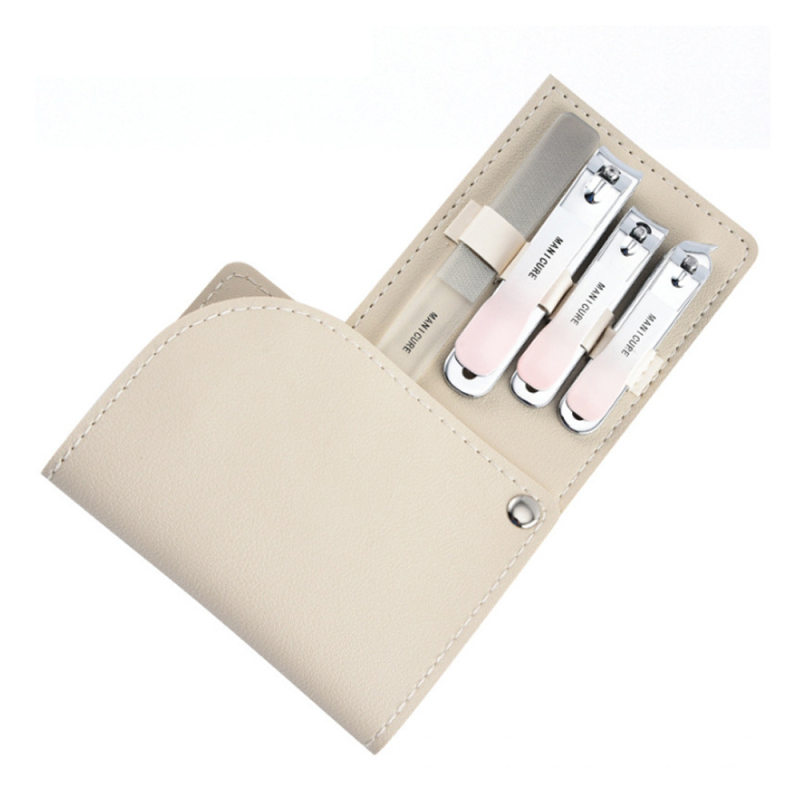 Stainless Steel Nail Clipper Personal Care Tools with PU Leather Case