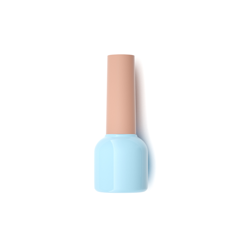 11.5ml custom round top coat uv gel empty nail polish glass bottle with brush