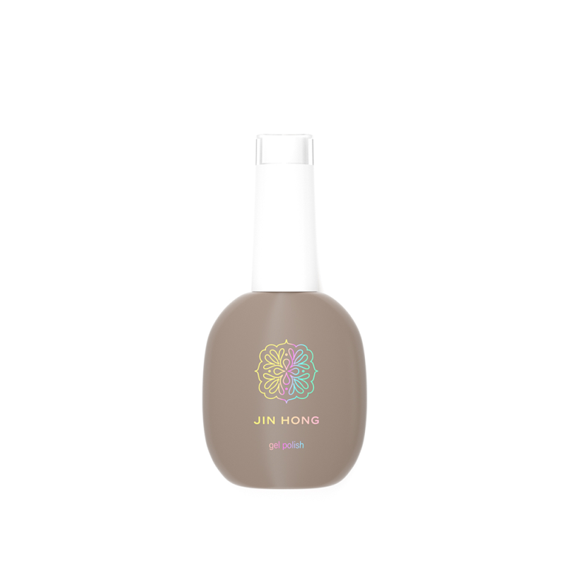 15ml custom made round color coat uv gel empty nail polish glass bottle with brush