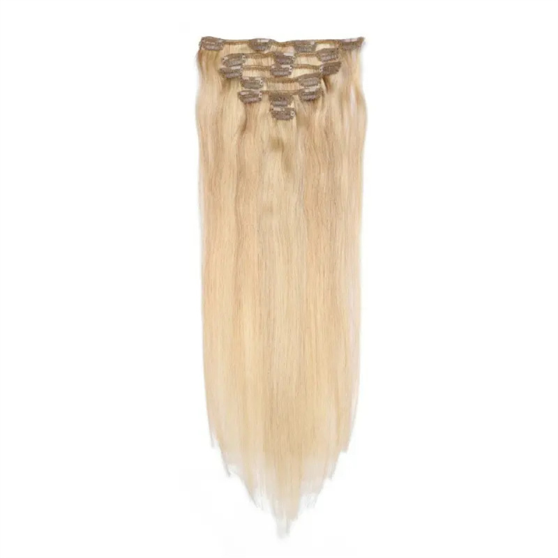 Factory price Top Grade Virgin Remy Hair Double Drawn Clip in Hair Extensions
