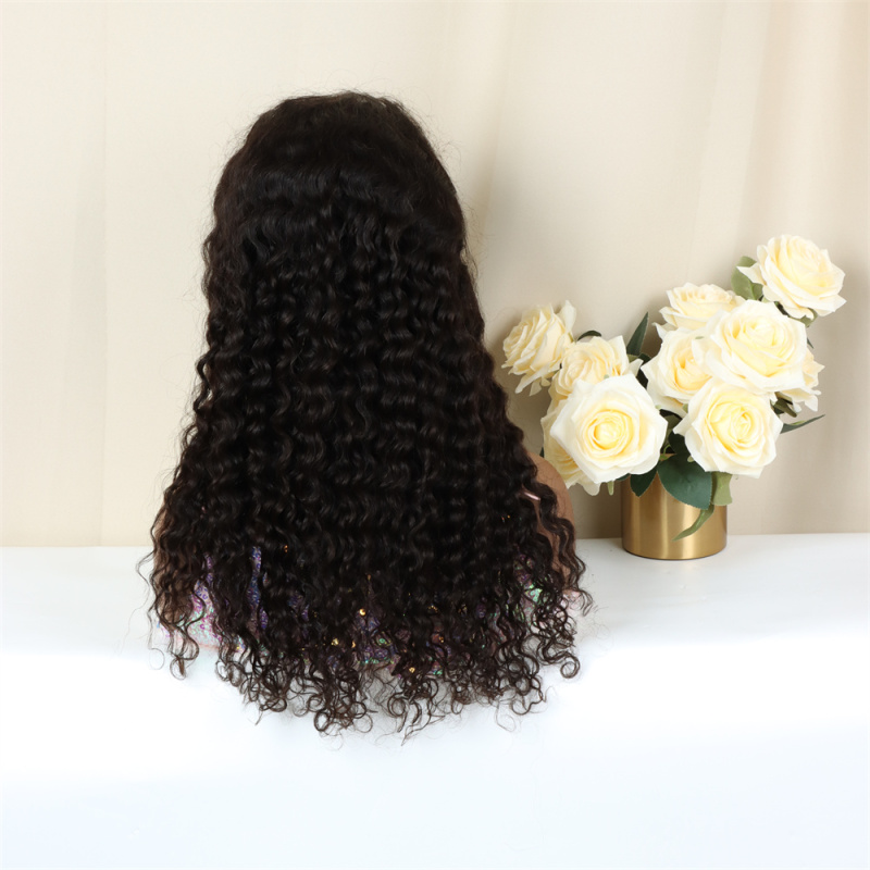 Human Hair Lace Wigs 13x4 Custom Lace Frontal Wigs Deep Wave