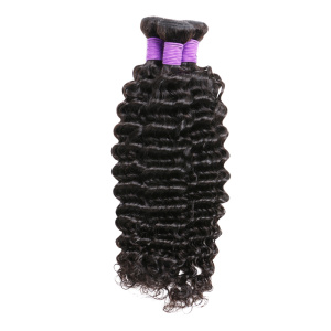 Wholesale Virgin Brazilian Human Deep Wave Hair Weave 8-30inches natural Black Cheap Brazilian Hair Bundles