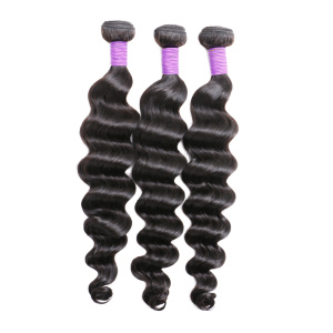 Wholesale Virgin Brazilian Human Loose Deep Wave Hair Weave 8-30inches natural Black Cheap Brazilian Hair Bundles