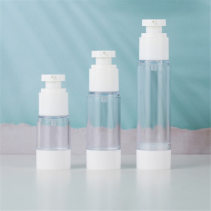Custom transparent AS 15ml 30ml 50ml empty airless pump bottle for skin care