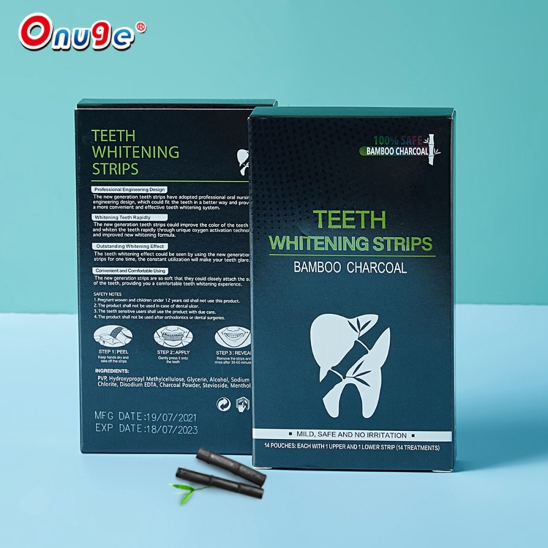 Non Peroxide Charcoal Teeth Whitening Strips