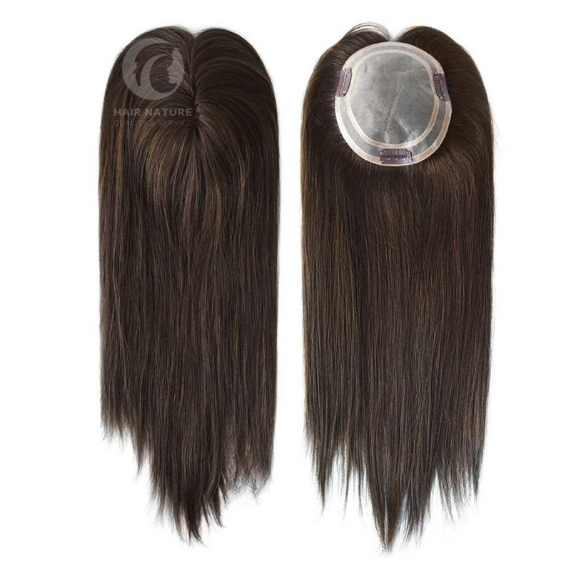 Fine Mono Women Toupee 16" Chinese Remy Hair Human Hair Toppers for Top Women Topper Human Hair Dropshipping