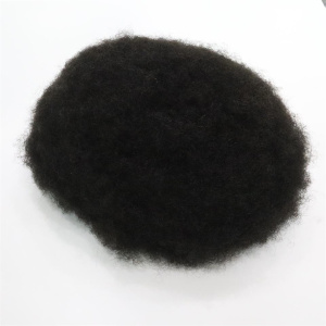 Afro Toupee Kinky Indian Hair Replacement Hot Sale 100% Human Hair Pieces Invisible Knots Men's Capillary Prothesis