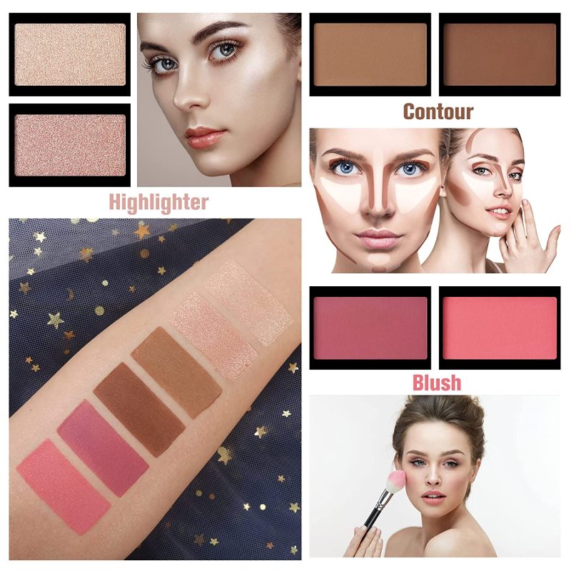 UCANBE Pretty All Set Eyeshadow Palette Pro 86 Colors Makeup Kit Matte Shimmer Eye Shadow Highlighters Contour Blush Powder All In One Makeup Pallet