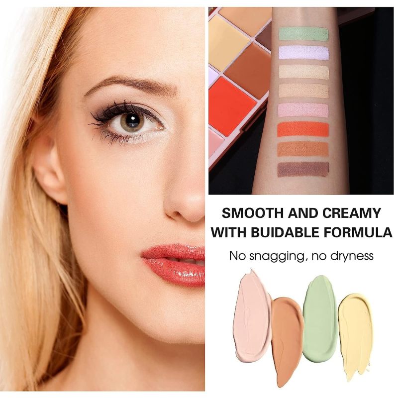Face Color Corrector Palette, 8 Colors Correcting Contour Cream Makeup Palette