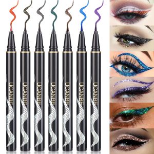 UCANBE 7 Colors Shimmer Liquid Eyeliner Makeup Set, Metallic Satin Finish Colorful Sparkling Eye Liner Pen