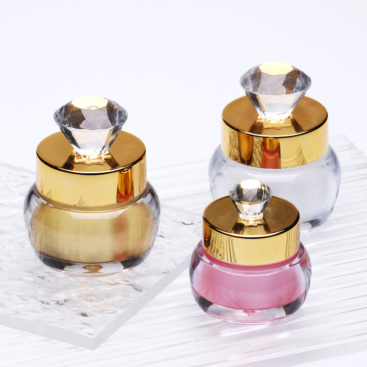 5g 10g empty cosmetic gold/pink/white round jars bestway screw acrylic frosted cream jar lip scrub container