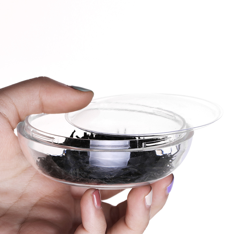 50g 80g large size powder packaging container transparent cosmetic cream jars with inner lid