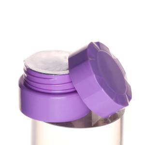  5g empty plastic purple bamboo cosmetic cream jar stock custom nail polish glue bottle for nail