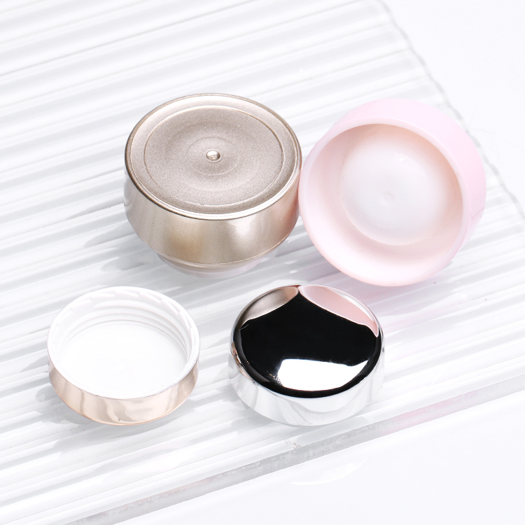 5g Eco Friendly Cosmetic Jar Cute Pink White Pp 5g Lipscrub Container Plastic Jar With Gold Lid For Cream