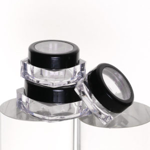 3g 5g 10g cosmetic powder jar with window nail dip powder glitter powder container transparent PS jar