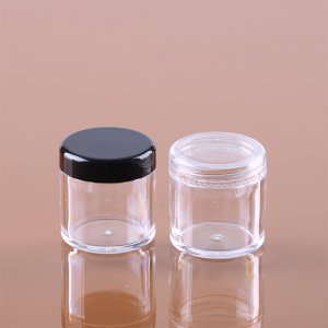 10g lovely small plastic cosmetic glitter jars wholesale clear gel nail powder container
