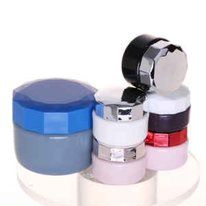 3g 5g 15g wholesale small uv nail gel cosmetic jar blue plastic transparent nail sticky drill glue bottles with new caps
