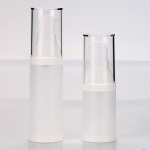 15ml 30ml empty plastic face care cream containers cosmetic vacuum press airless pump nail polish bottle