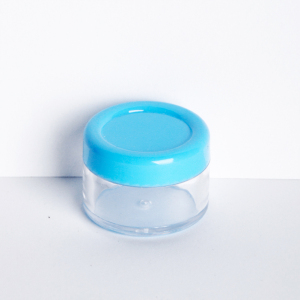 10g 15g 20g clear powder ps plastic jar empty cheap loose glitter container with blue caps